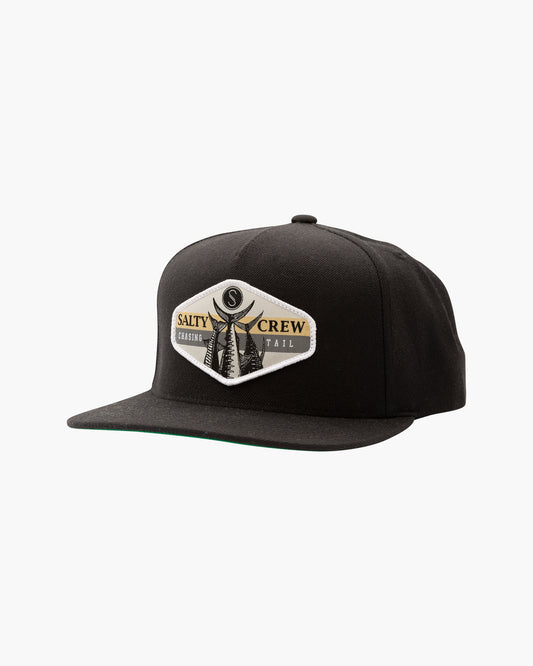 Front of High Tail Black 5 Panel