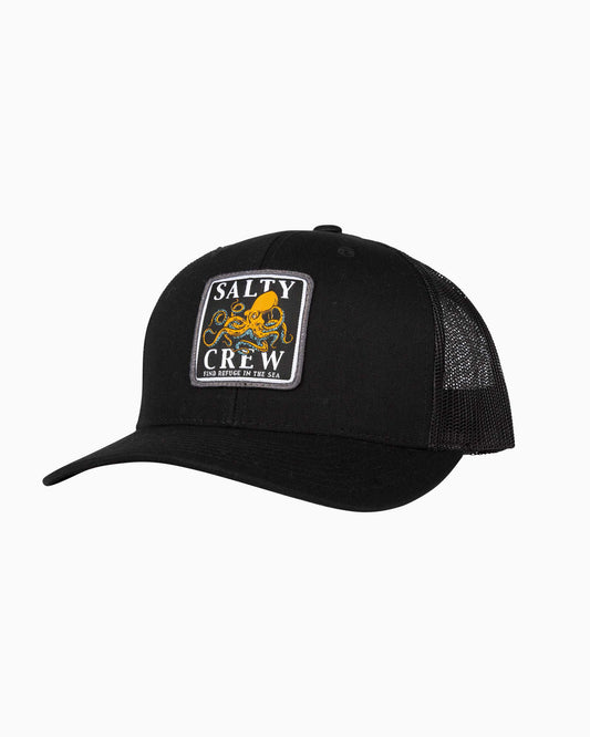 front of Ink Slinger Black Retro Trucker