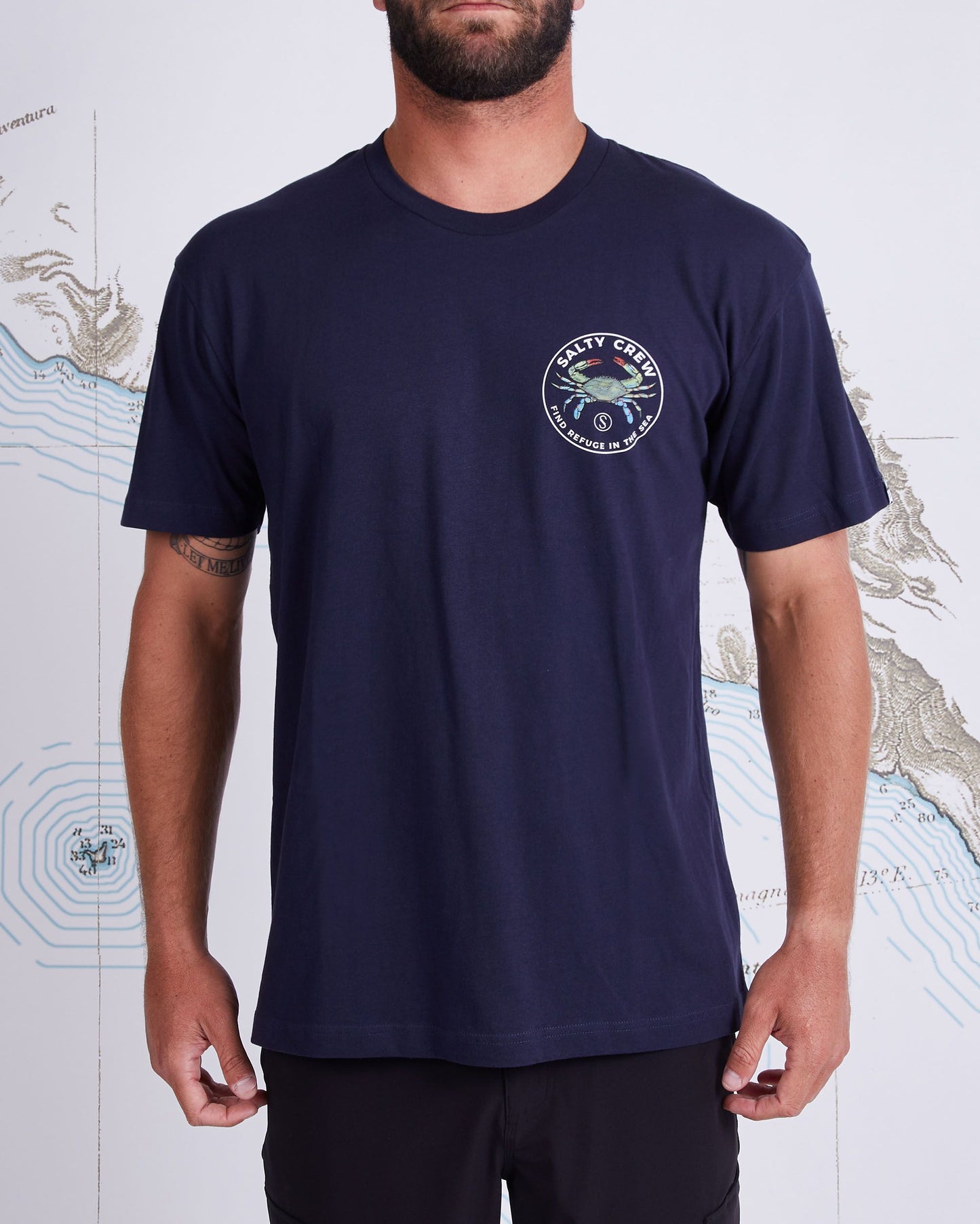 Salty Crew Blue Crabber Premium Short Sleeve T-Shirt Navy / S