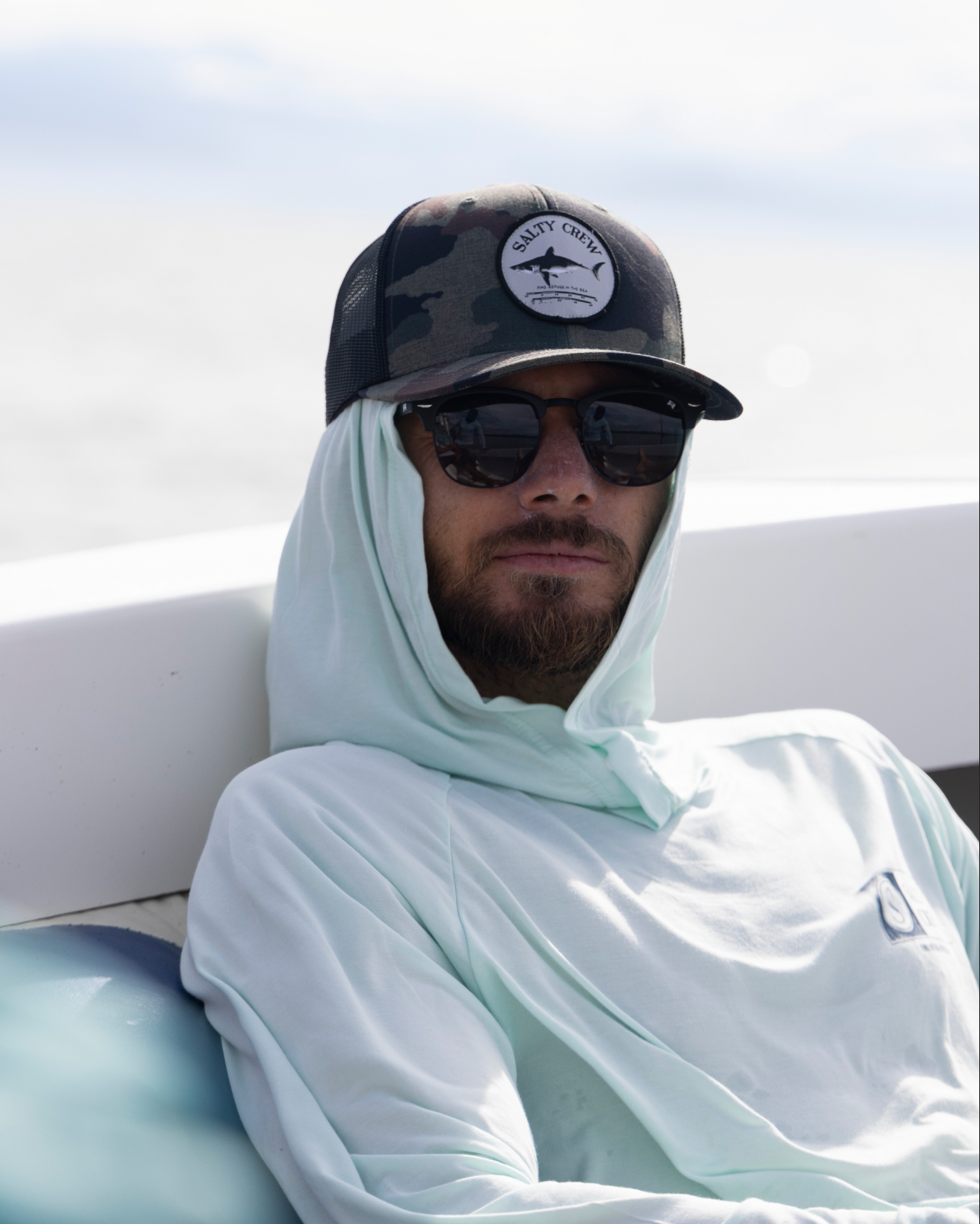 Salty crew camo sales trucker hat