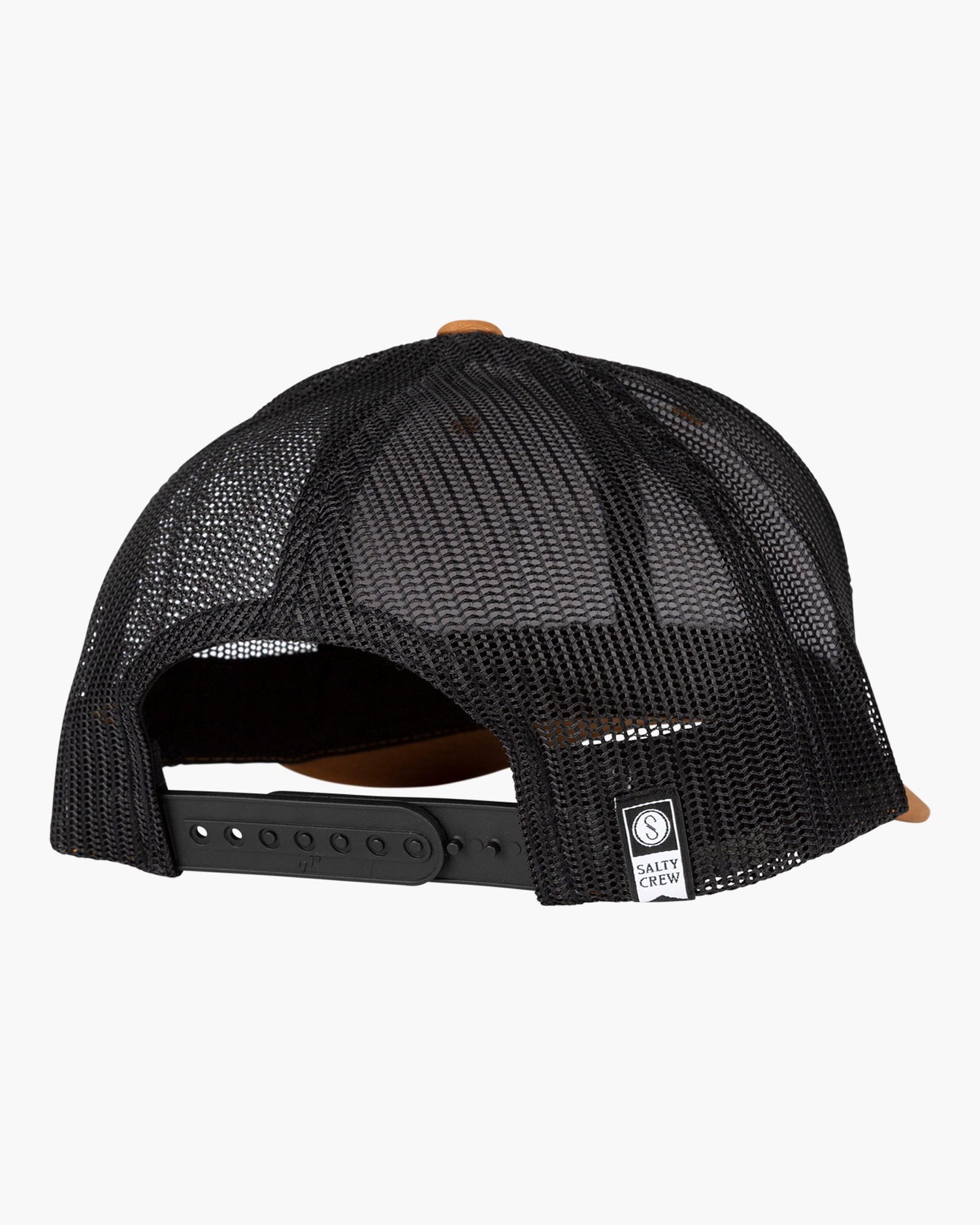 Back of Topstitch Camel/Black Retro Trucker