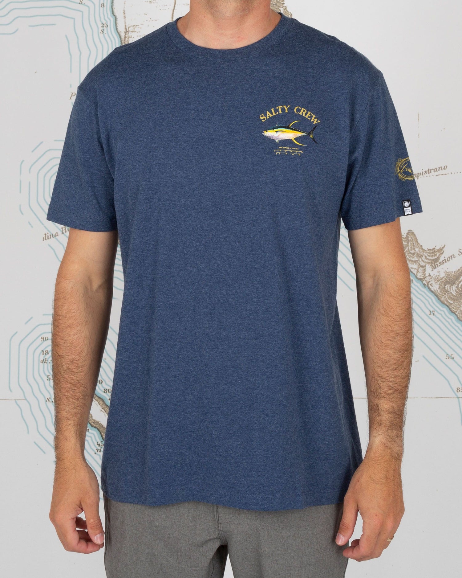 Salty Crew Ahi Mount T-Shirt - Navy/Heather