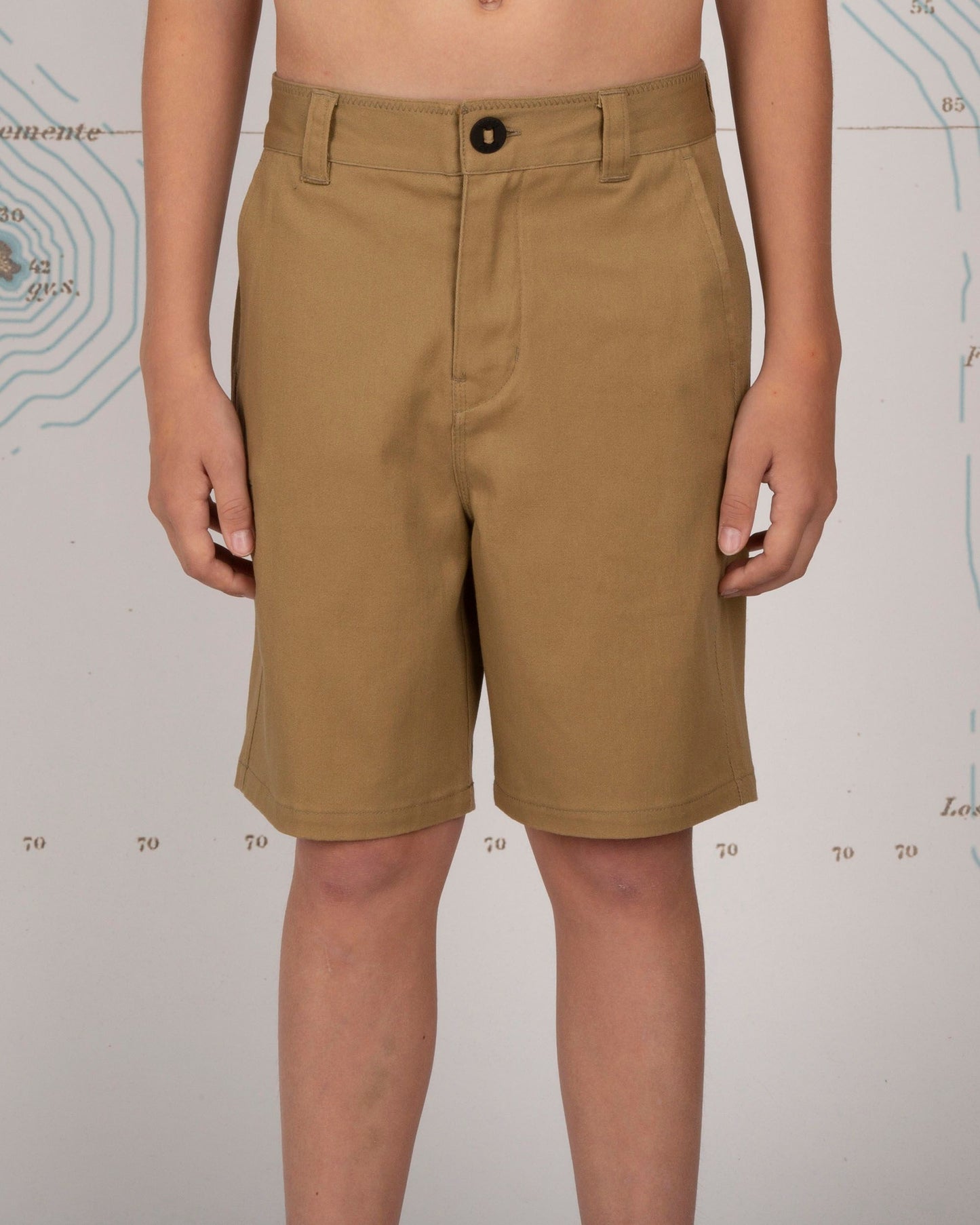 Deckhand Boys Workwear Brown Chino Short