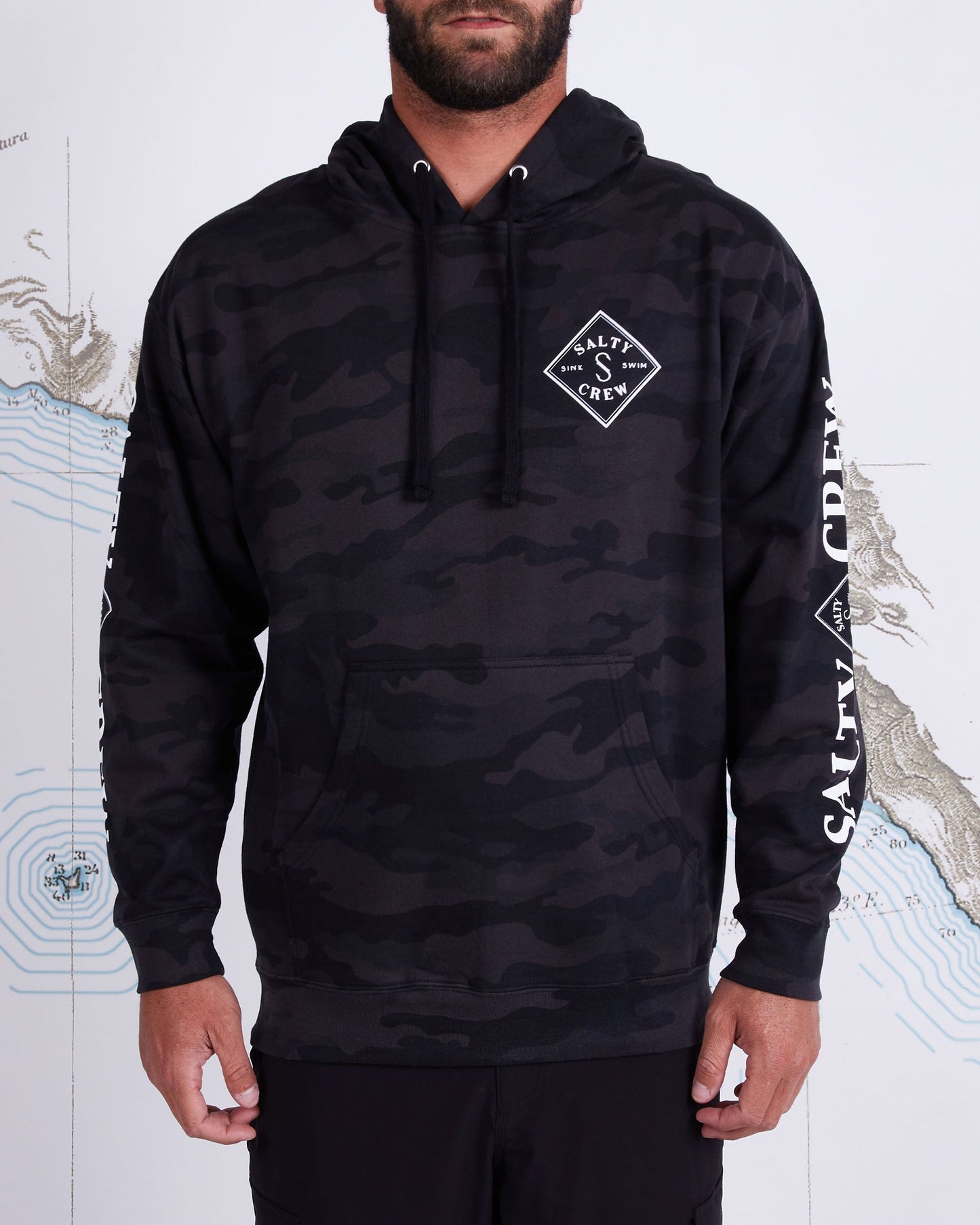 Salty crew black hoodie sale
