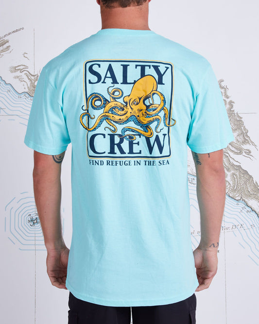 On body back of Ink Slinger Sea Foam S/S Standard Tee