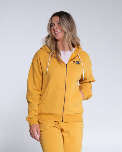 Yellow zipper hoodie women's deals