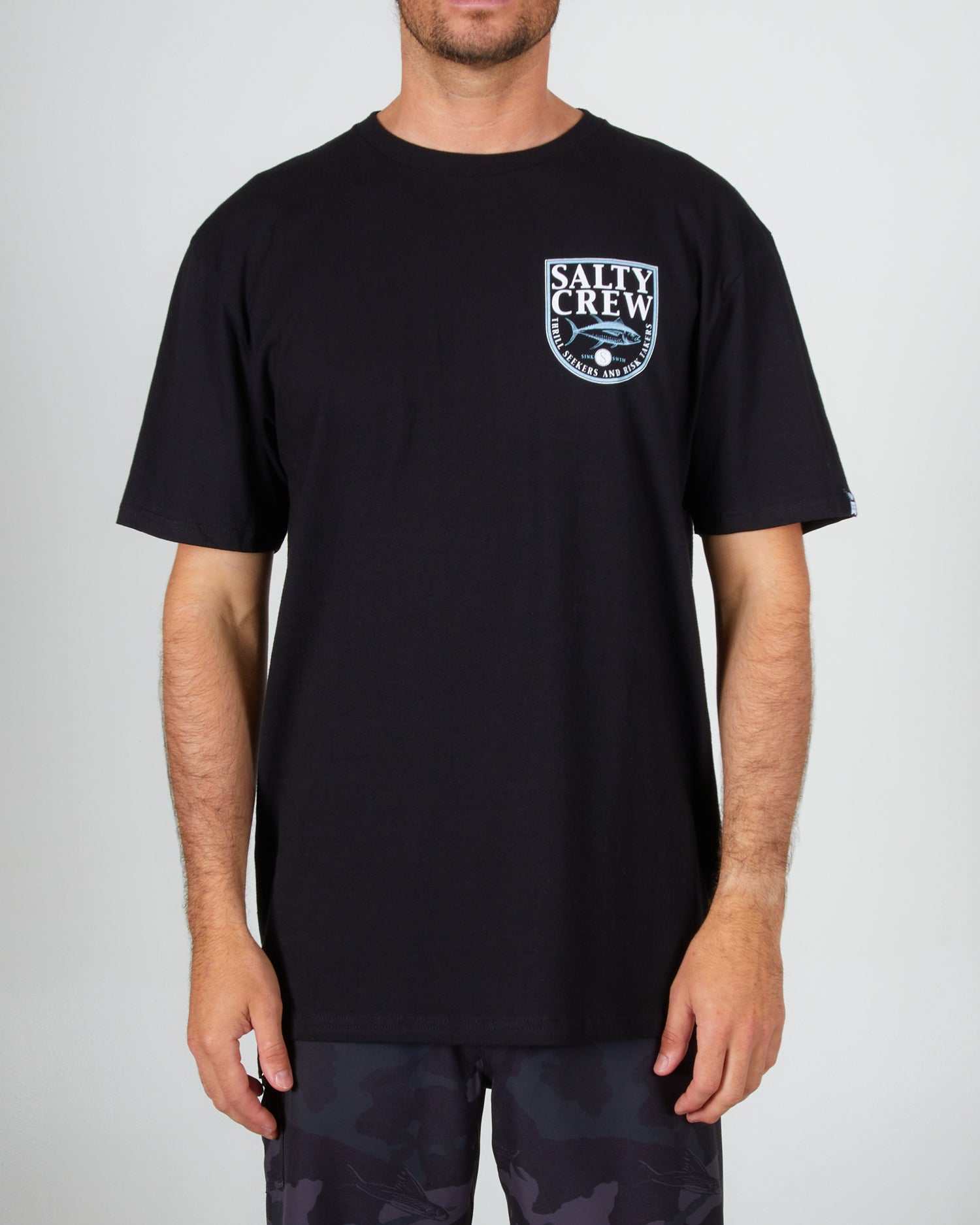 front view of Current Black S/S Standard Tee