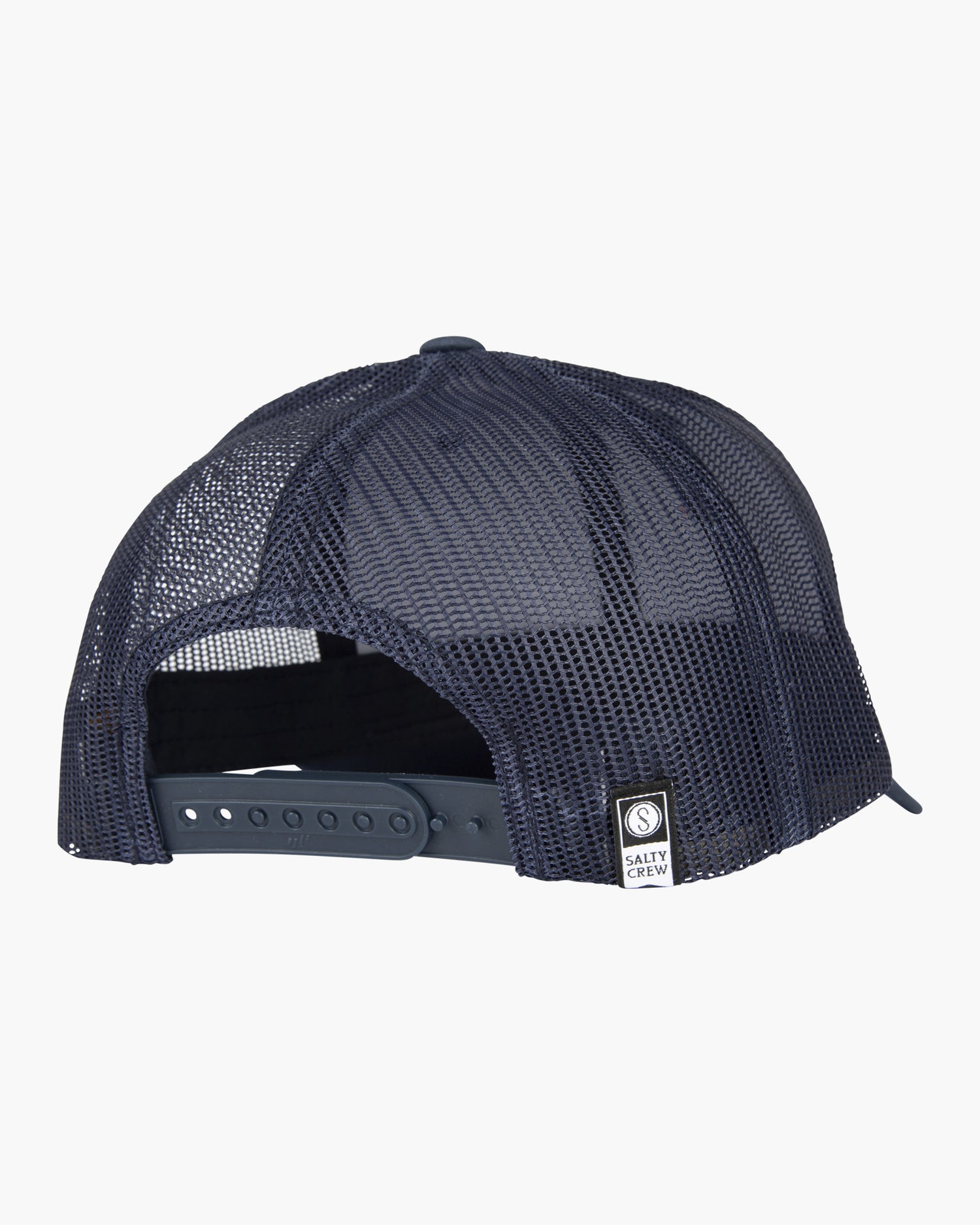 back view of Ink Slinger Navy Retro Trucker