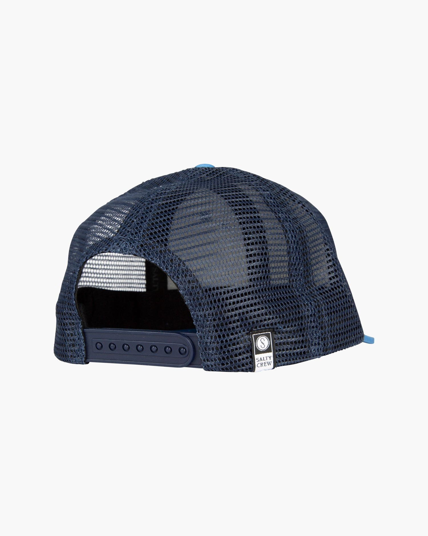 Back of the Pinnacle Marine Blue Boys Retro Trucker