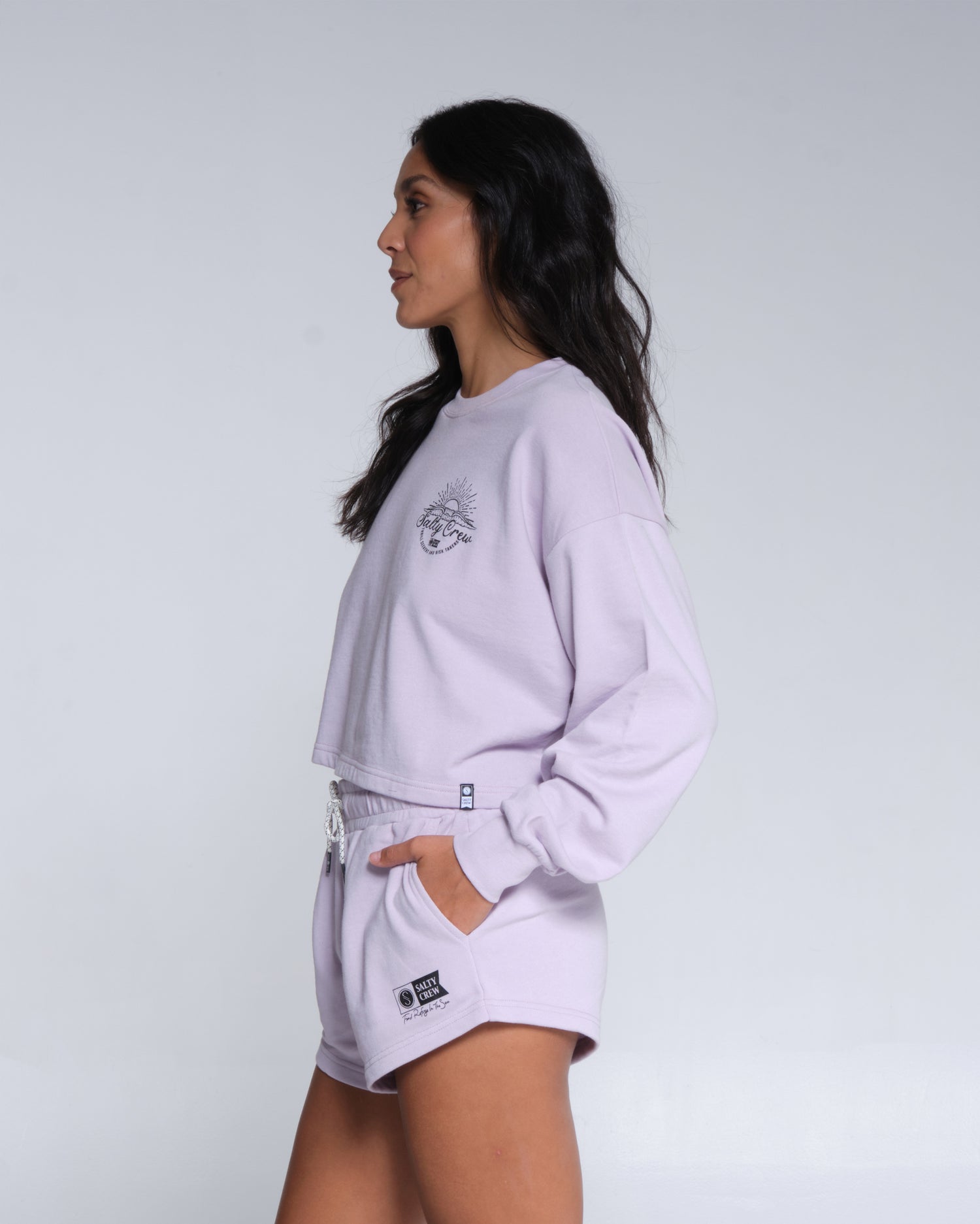 profile of Sand Set Lavender Fog Short