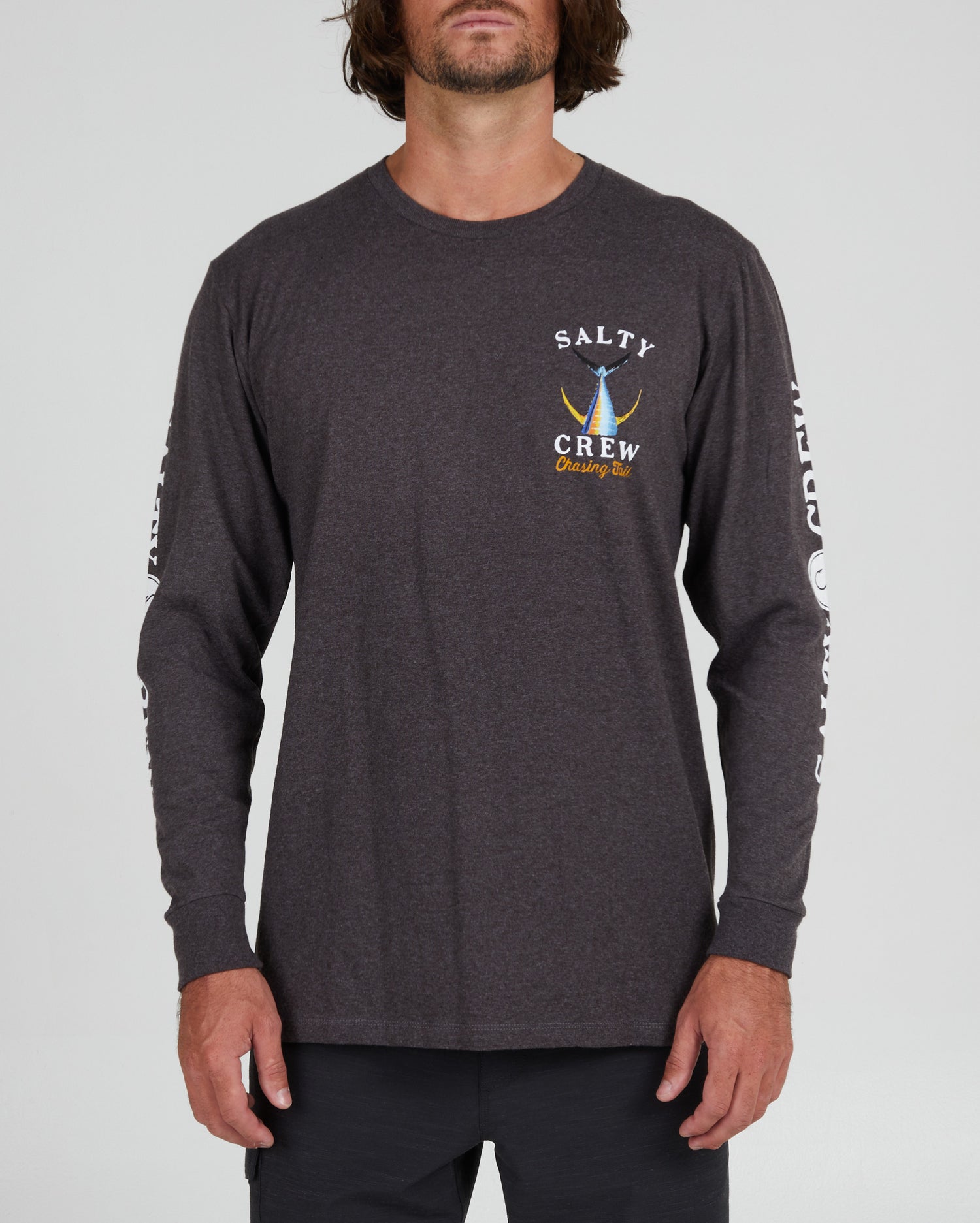 TAILED STANDARD L/S TEE - Charcoal Heather – Salty Crew