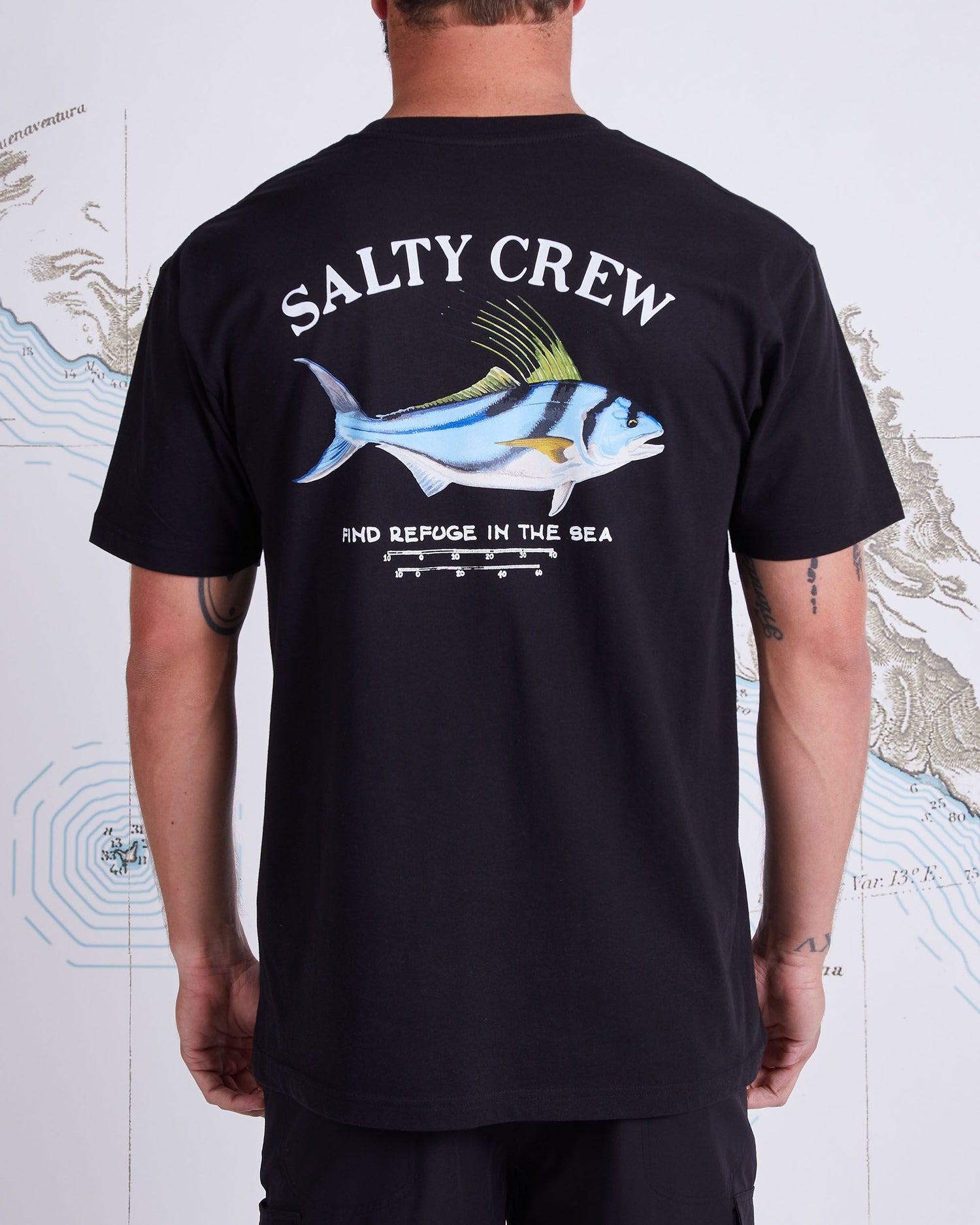 Salty Crew Rooster Premium Short Sleeve T-Shirt Black